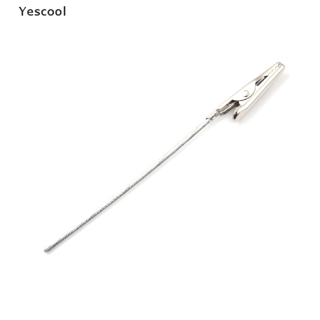 Yescool 10pcs Klip Buaya Metal Panjang 10cm Non Insulasi Untuk Tester Listrik