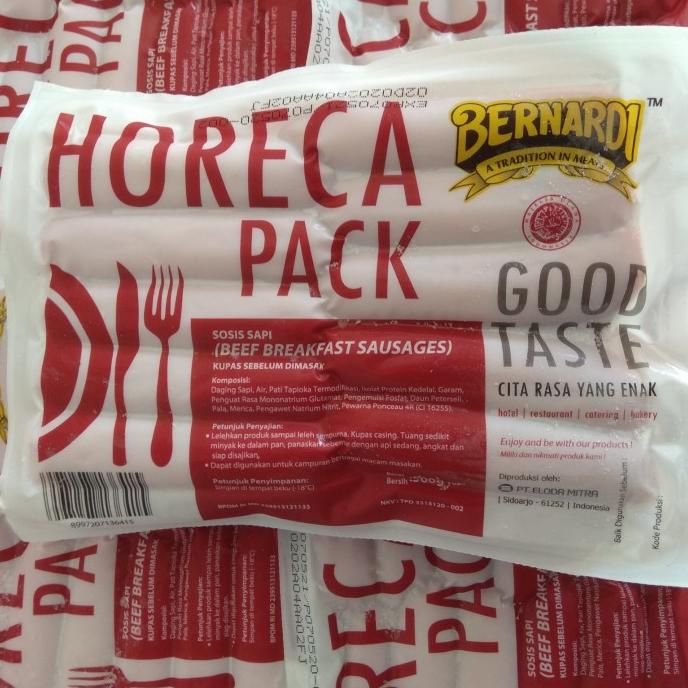 

MAKANAN BEKU / SOSIS SAPI HORECA BERNARDI 500GR NON COD