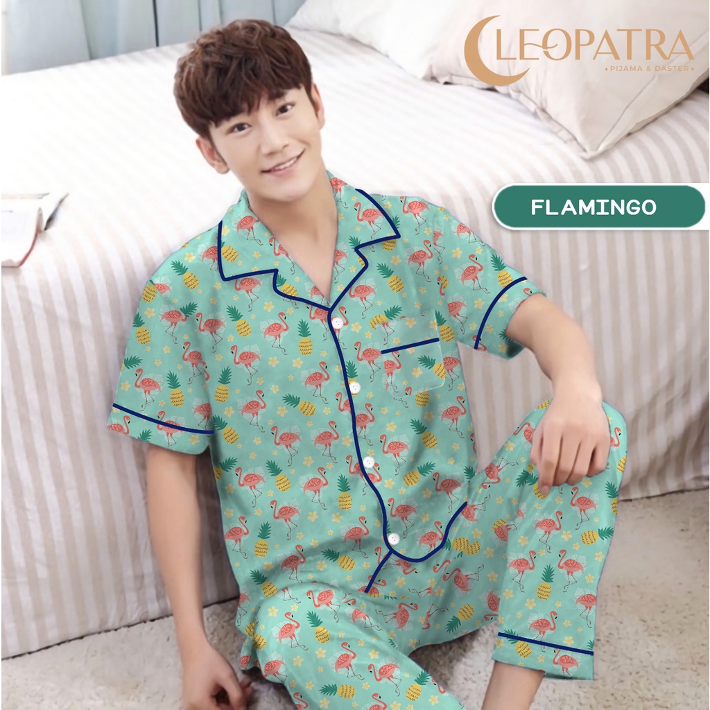 Cleopatra Piyama Jumbo Remaja Dewasa Pria Size XXL Aneka Motif Karakter Baju Tidur Lengan Pendek Celana Panjang