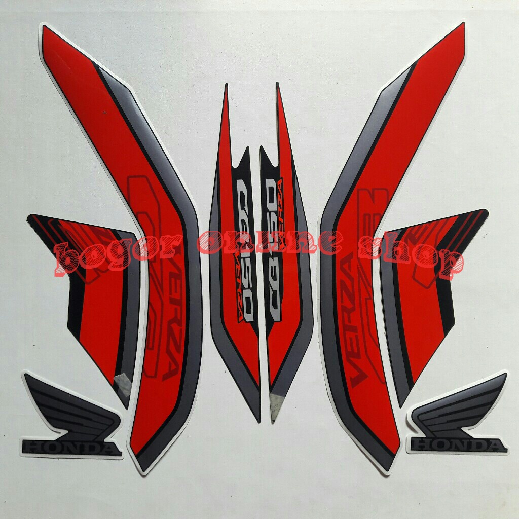 stiker motor cb150 verza 2019 cw hitam doff