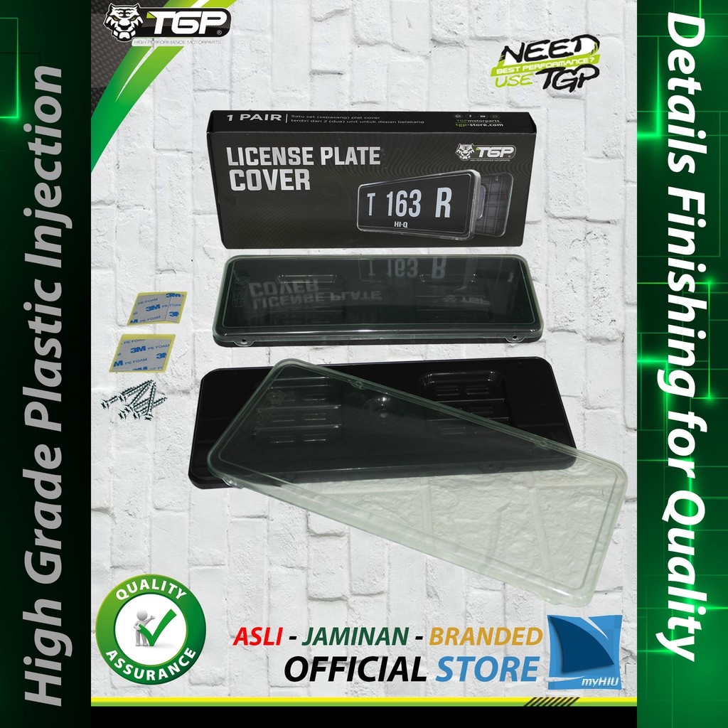 Dudukan Plat Nomor Sepeda Motor Polisi Mika Hijau / Motorcycle Licence Plate Cover TGP