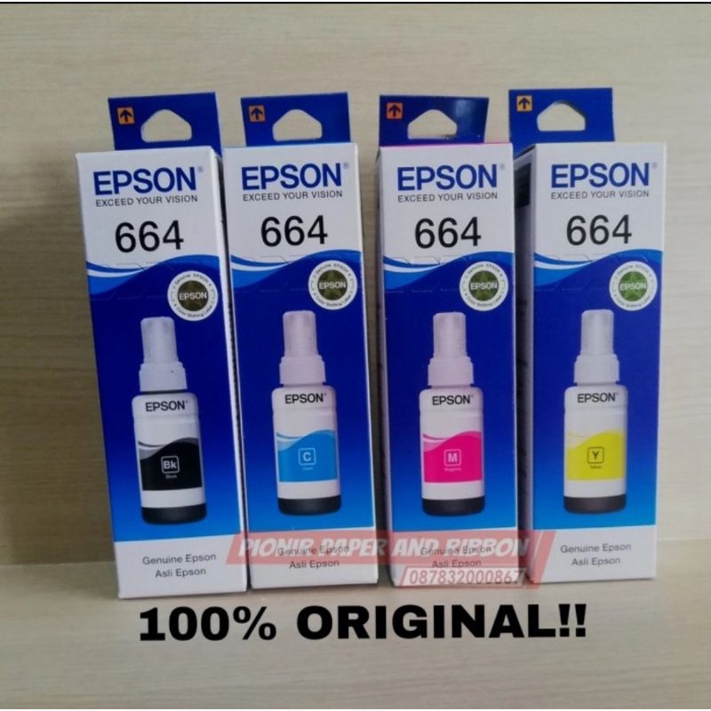 Tinta Epson 664 original seri L - Hitam