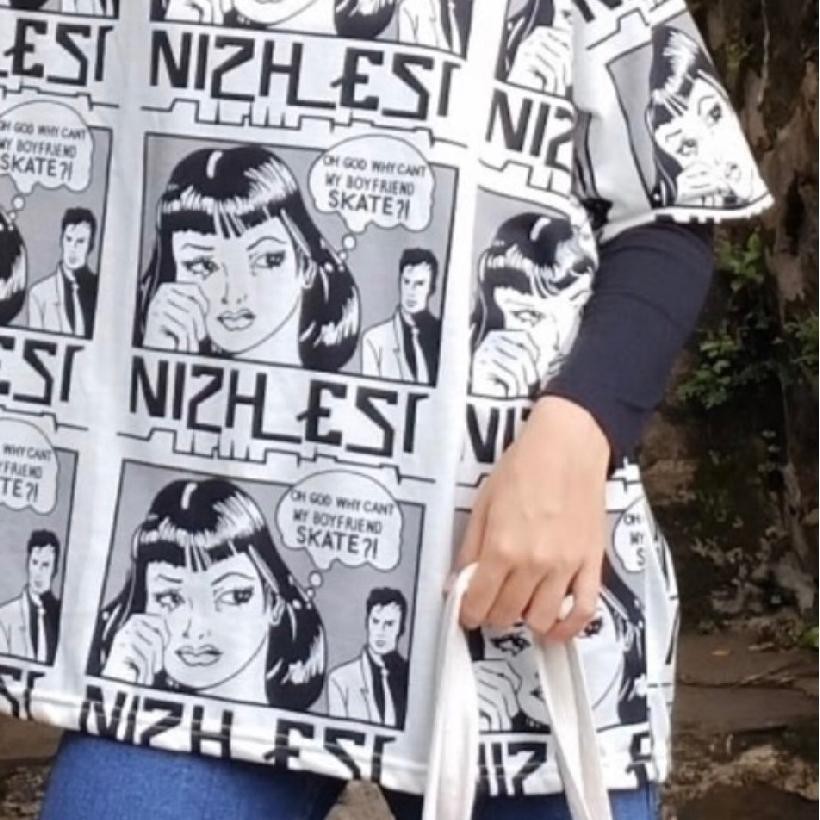 ◊ GudangBajuKulakan COMIC PRINT MOTIF ATASAN / JUMBO / SETELAN / KAOS WANITA ♣