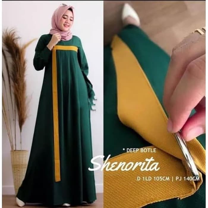 Gamis Lebaran 2020 Remaja Model Gamis Terbaru Maxi Yuni Supe IN742 Shenorita Dress | Muslim Terbaru
