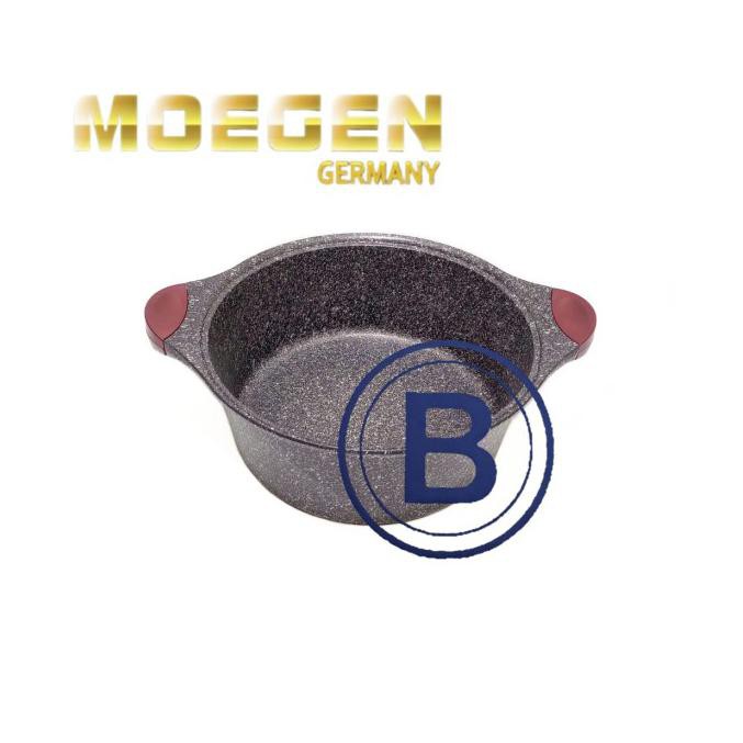 MOEGEN - CASSEROLE POT/PANCI MARBLE + TTP KACA TEBAL CASSEROLE - 20 cm