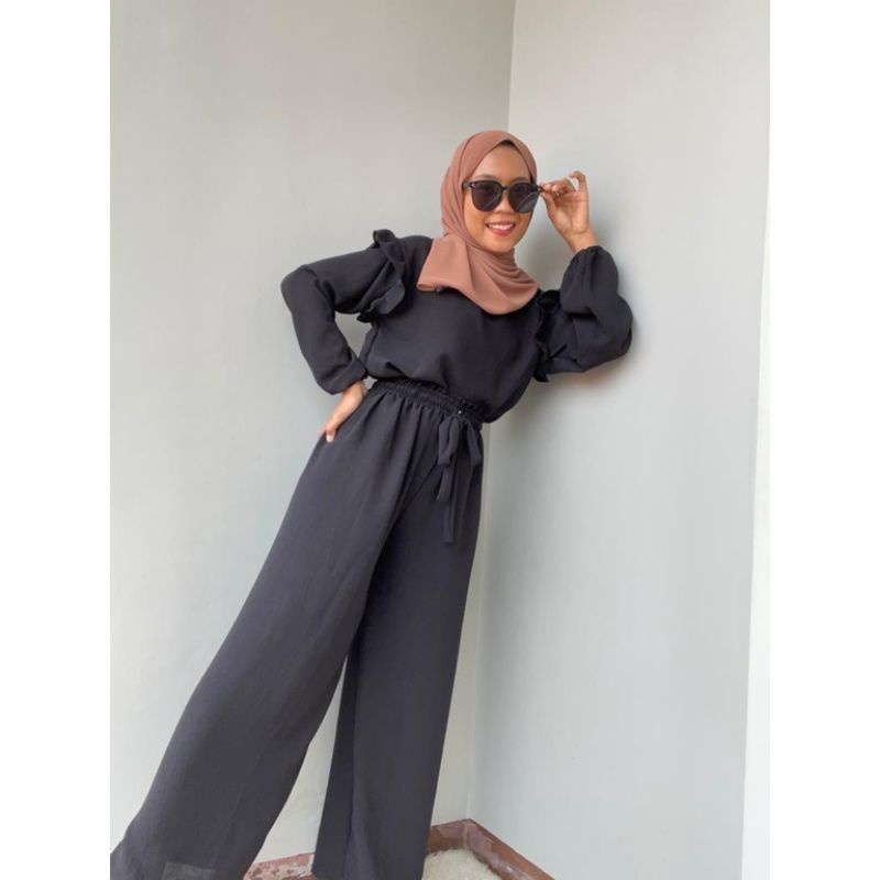 TBTAzkia RUBI SET/ RUBI SET CRINCLE /SETELAN KULOT KRINKEL/OOTD KEKINIAN/ SETELAN WANITA TERBARU-6