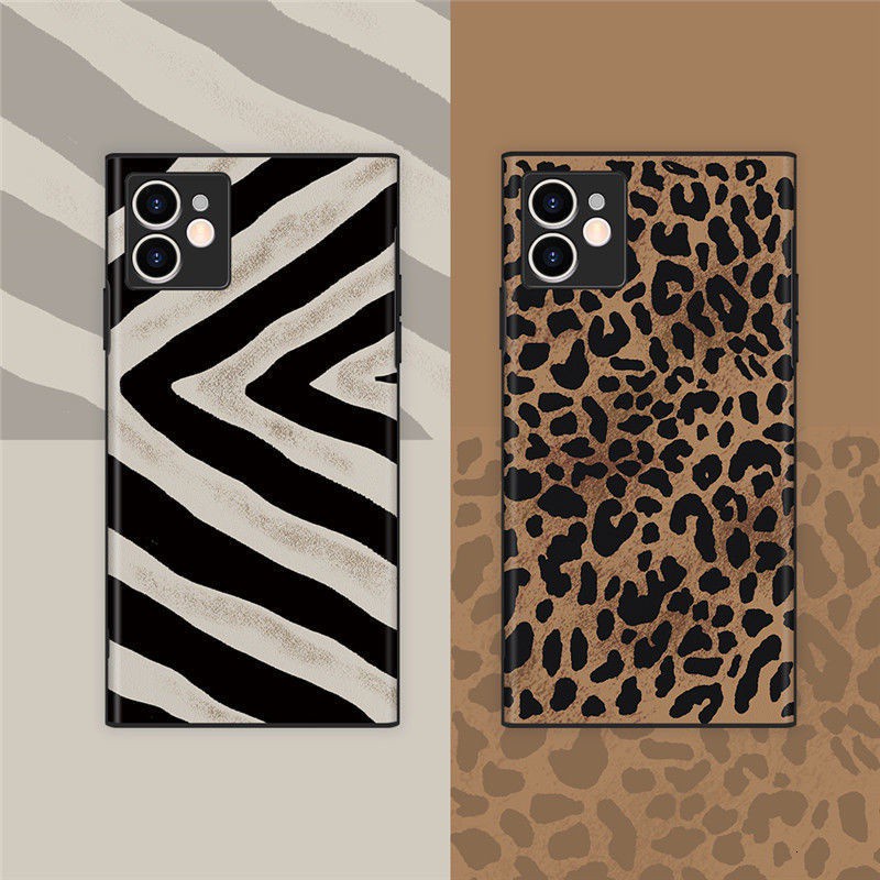 Silicone Phone Case Tpu Silicone Anti-scratch Print Leopard/zebra Pattern Iphone 11 12promax 7 8plus Se X Xs Xr Xsmax 11pro Max 12 12promax Mini Bnw1