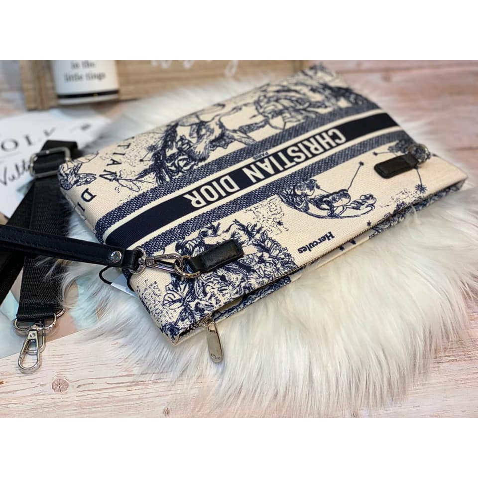 clutch wanita import bahan canvas super