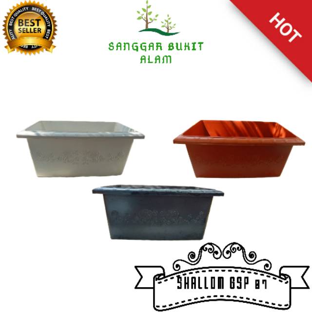 Pot plastik panjang / pot panjang putih / pot tanaman / pot bunga panjang 50 cm