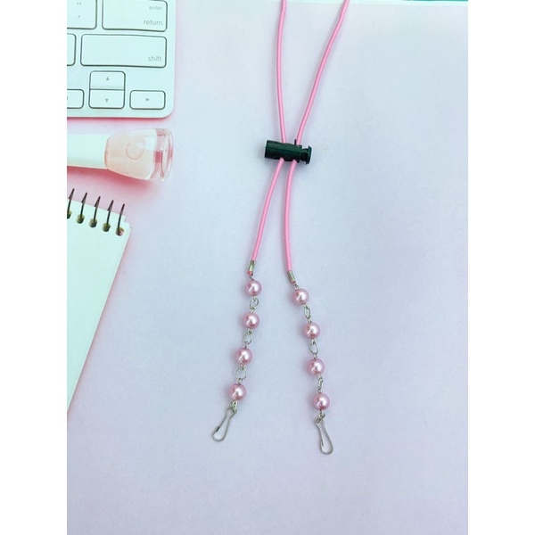 Konektor Masker Strap Mask 2in1 Mutiara Kristal-KSM 32