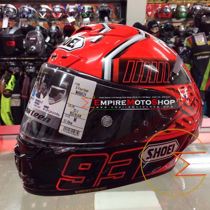 Unik Helm SHOEI X14 Marquez Murah
