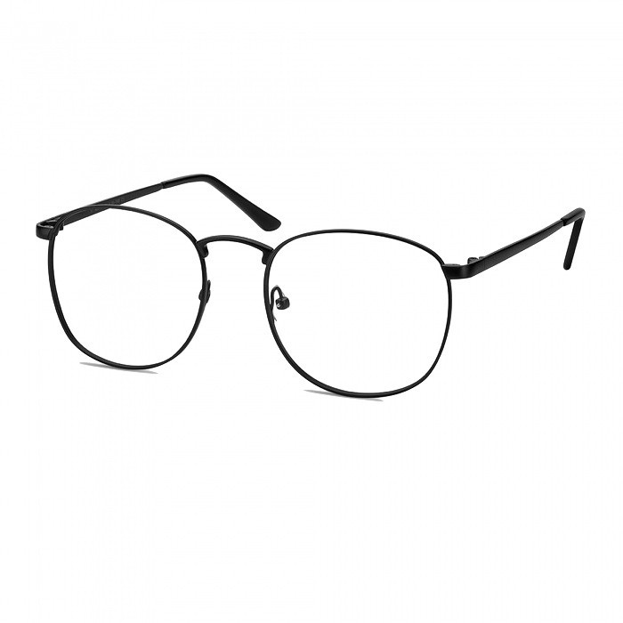 Kacamata Oval (Design Korea) Pria dan Wanita (Black)