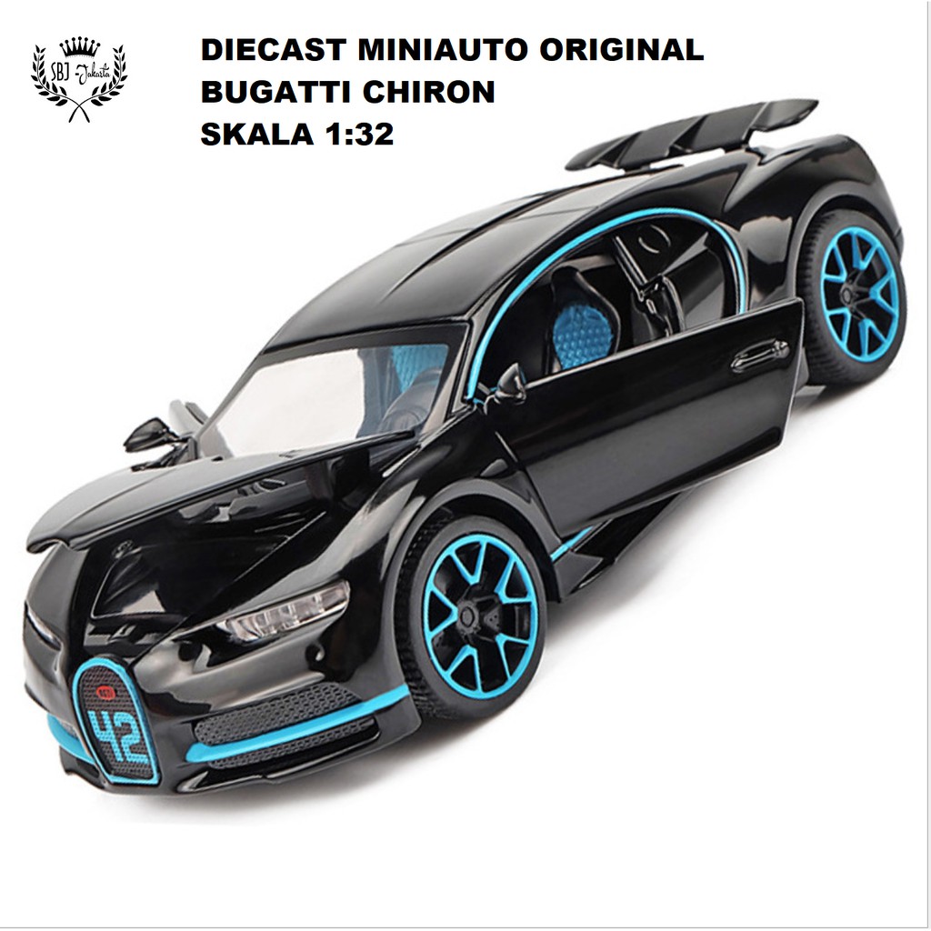 Diecast Miniauto Original Mobil BUGATTI CHIRON Metal Collection 1:32