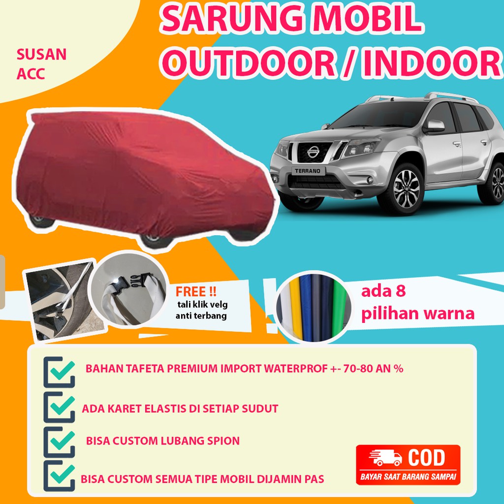 Body Cover OUTDOOR PREMIUM NISSAN TERRANO / Sarung Mobil Terrano / Cover Mobil Terrano Mobil Terrano