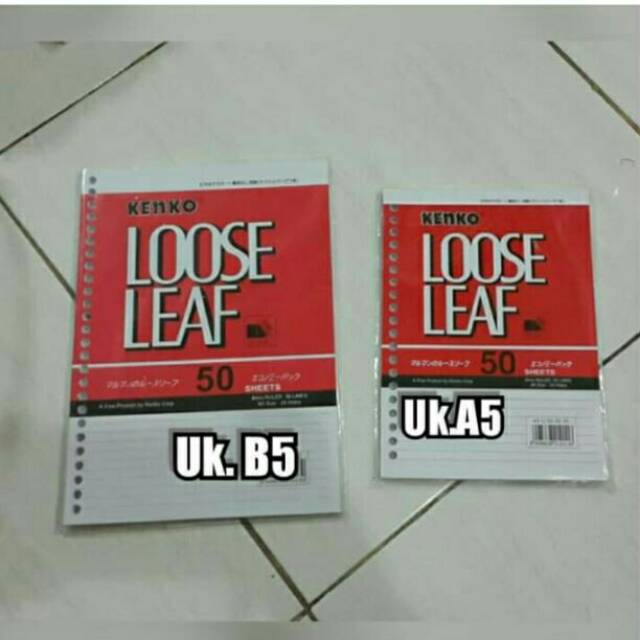 

Kertas loose leaf KENKO A5 dan B5