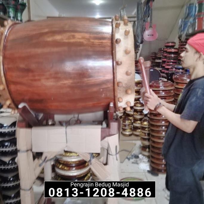 ( Bayar Setelah Besug Sampai Lokasi Anda ) Bedug Masjid Besar Beduk Masjid Kayu Jati Kulit Sapi Kuli