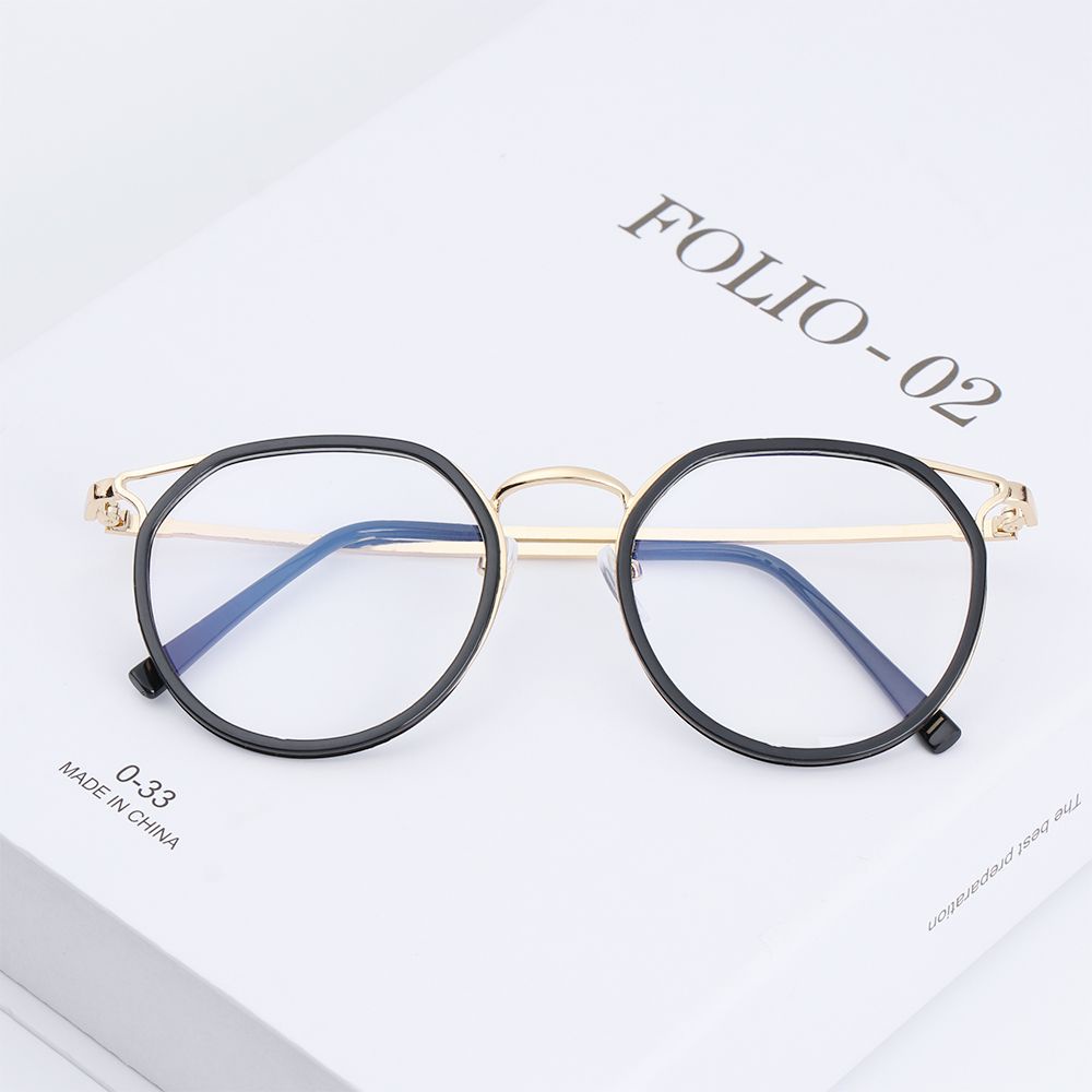 TOP Vision Care Anti-UV Blue Rays Glasses Cute Optical Glasses Computer Goggles Women Metal Eyeglasses Eyewear Myopia Glasses/Multicolor