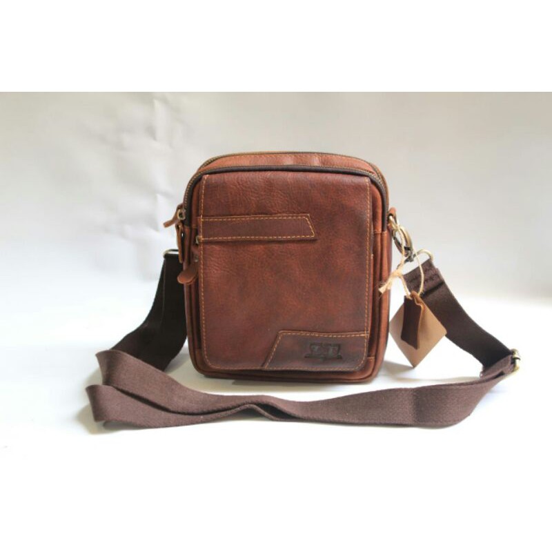 tas selempang kulit asli import