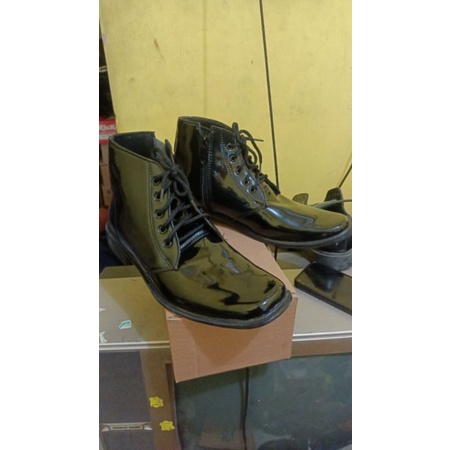 sepatu PDH resleting tali 02 lax