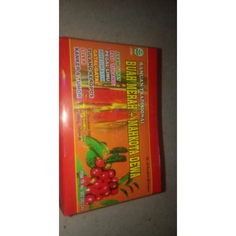 

jamu ramuan tradisional buah merah + mahkota dewa