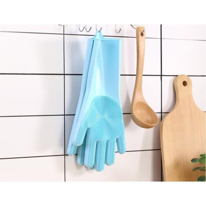 Sarung Tangan Silikon Magic Multifungsi Untuk Membersihkan Dapur 1 pair.