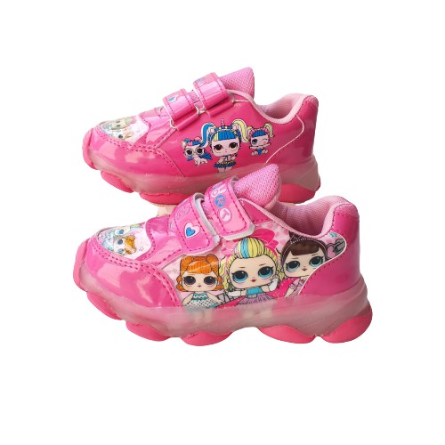 HappyOliver LOL CHEEK 001 Sepatu Anak Perempuan Sneakers Casual Dengan Lampu LED Sekolah