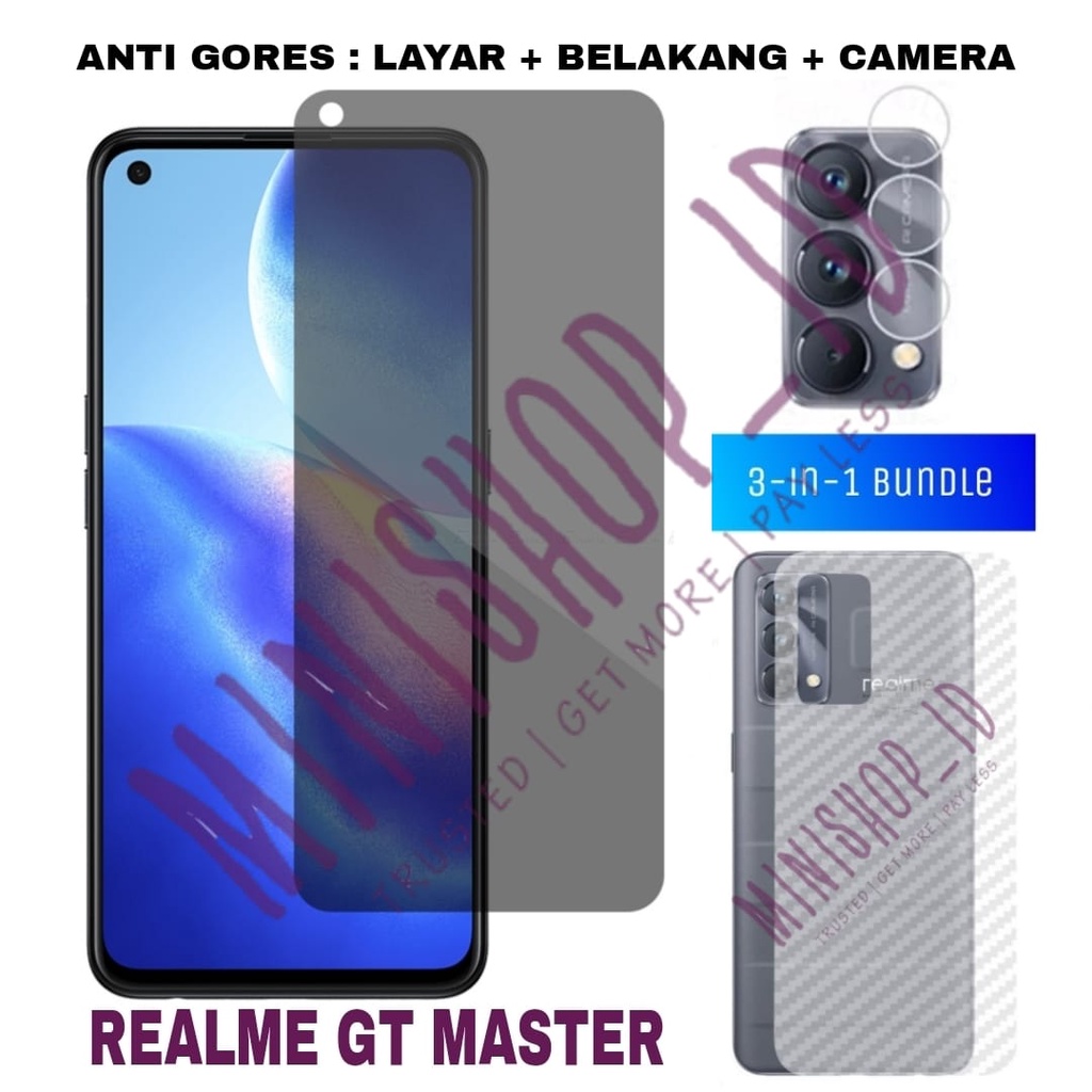 REALME GT MASTER EDITION TEMPERED GLASS ANTI SPY SKIN CARBON FLEXIBLE GLASS CAMERA TGS