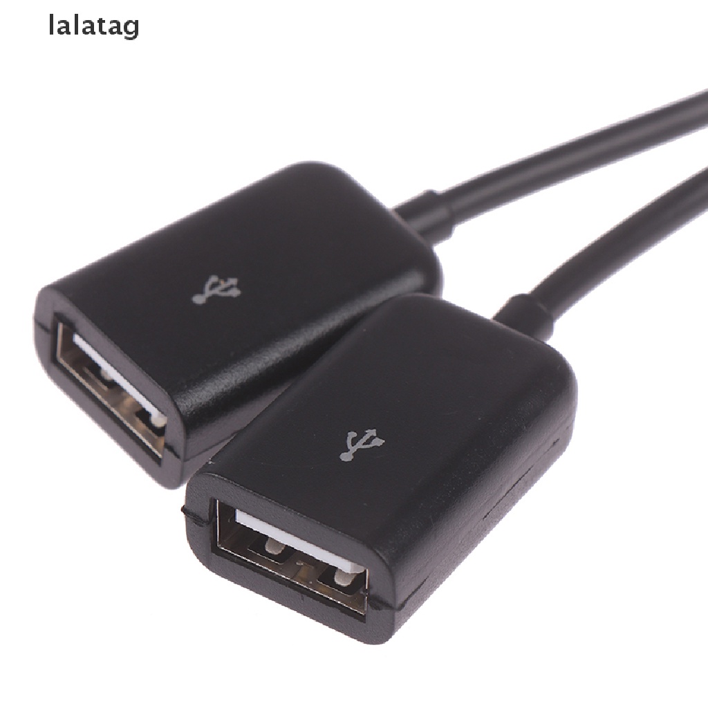 (Flyag) Adaptor Splitter Kabel Micro Usb / Tipe C Ke 2 Otg Female