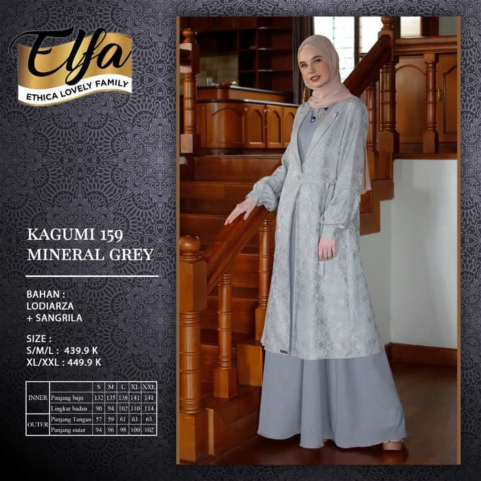 Promo Ethica Kagumi 159 - Baju Muslim Gamis Dress Premium Original Berkualitas