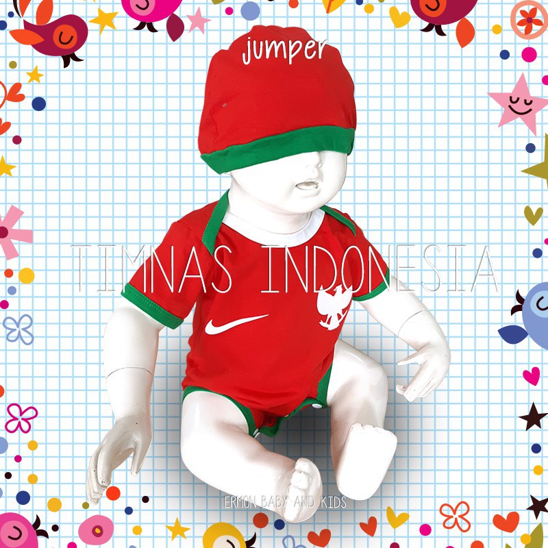 BAJU BAYI JUMPER BAYI TIMNAS BOLA INDONESIA