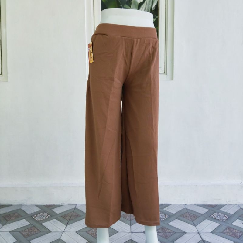 Celana panjang Ban kulot wanita Jumbo allsize fit XL 3L waffle harian santai murah-Cokmud