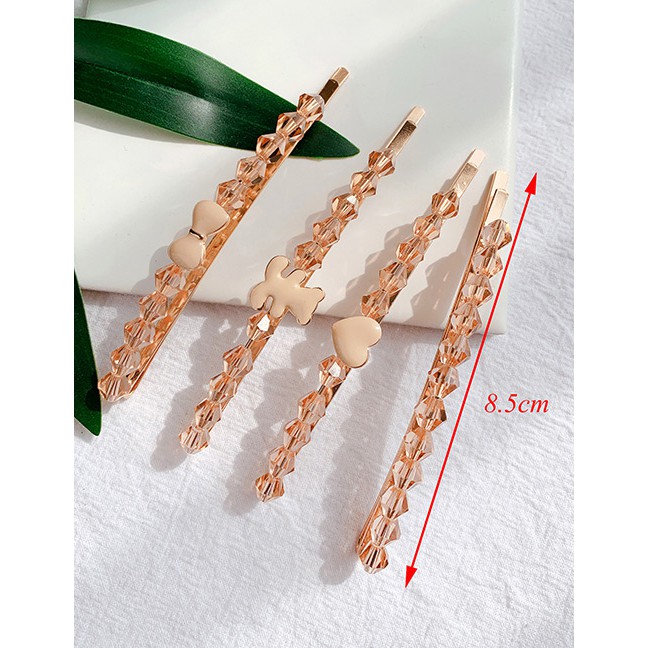 LRC Jepit Rambut Fashion Alloy Resin Bow Hairpin F5972X