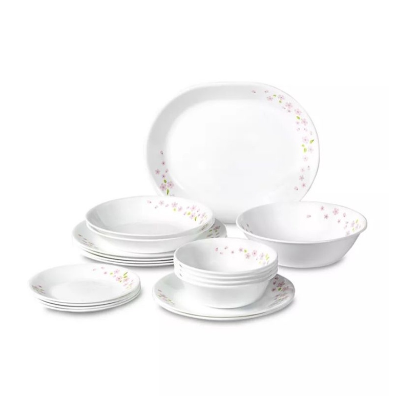CORELLE New Series Sakura Dinner 18 pcs - White