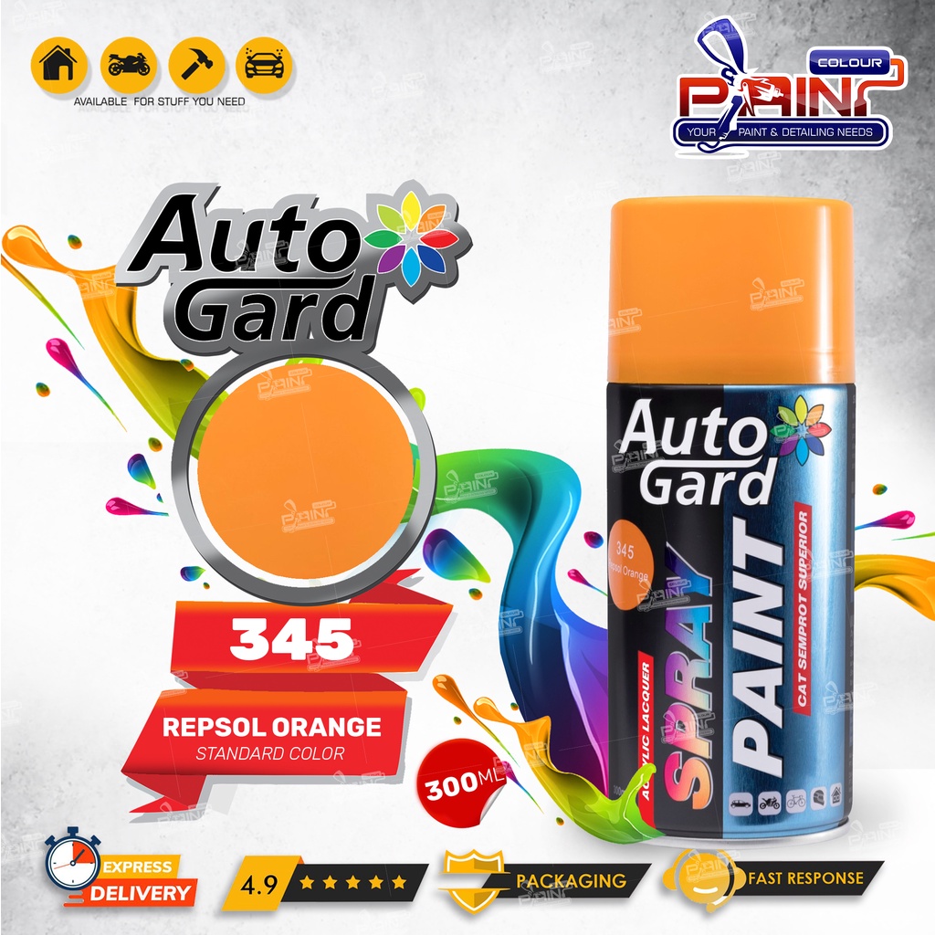 AutoGard Repsol Orange AG-345 Cat Semprot Akrilik Mobil Motor Helm