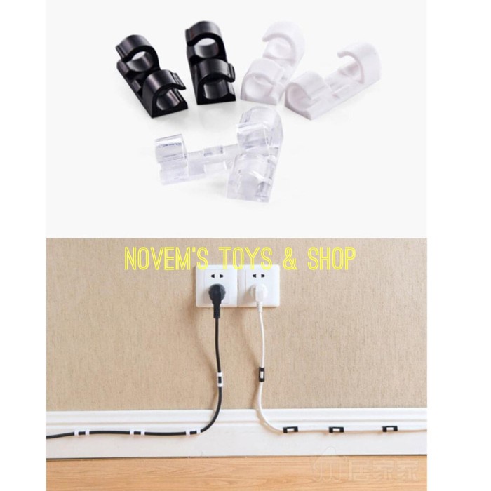 

PEREKAT-PENGIKAT- MINI CORD ORGANIZER / BELI 1 PAKET GRATIS 1 PAKET / 40PCS - PUTIH -PENGIKAT-