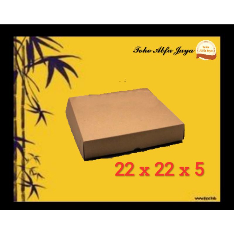 

(Box murah) Box Kraft 22 x 22 x 5 Coklat SIZE BOX KRAFT COKLAT BUAT PACKING SOVERNIR, KUE, PIZZA DLL