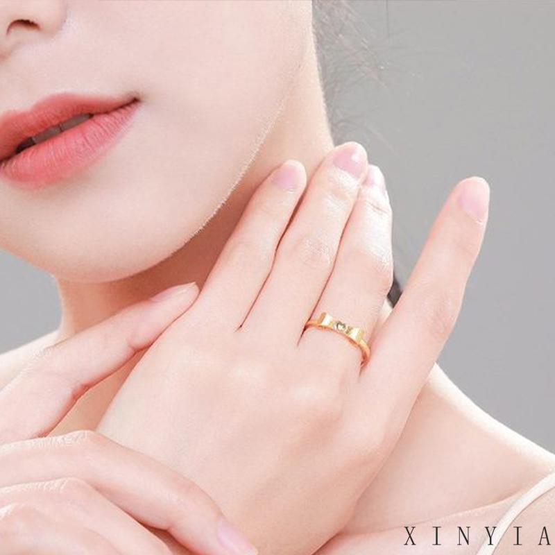 【Bayar di tempat】yang Dapat Disesuaikan Desain Niche Gaya Dingin Cincin Kelas Atas Sodoo Cincin Jari Telunjuk Adjustable Desain Pita