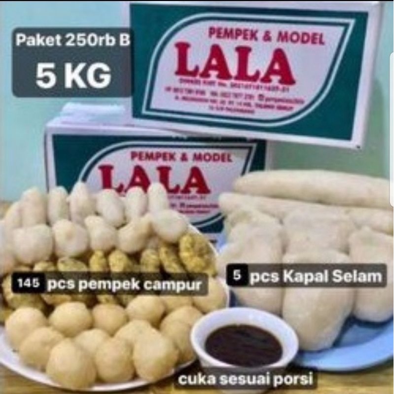 

Pempek Palembang Pempek Lala Paket 250B [ Packing Vakum Frozen ] 5 KG