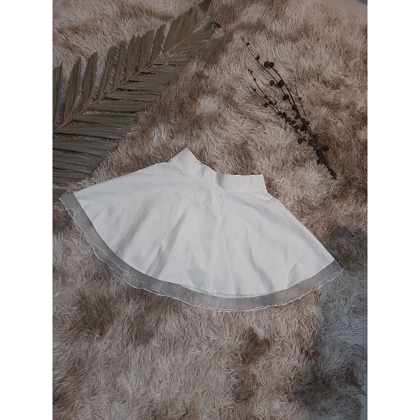 Rok Mini Wanita/Rok Mini Putih/Rok Mini Pesta/Rok Preloved/Rok/Rok Mini Polos