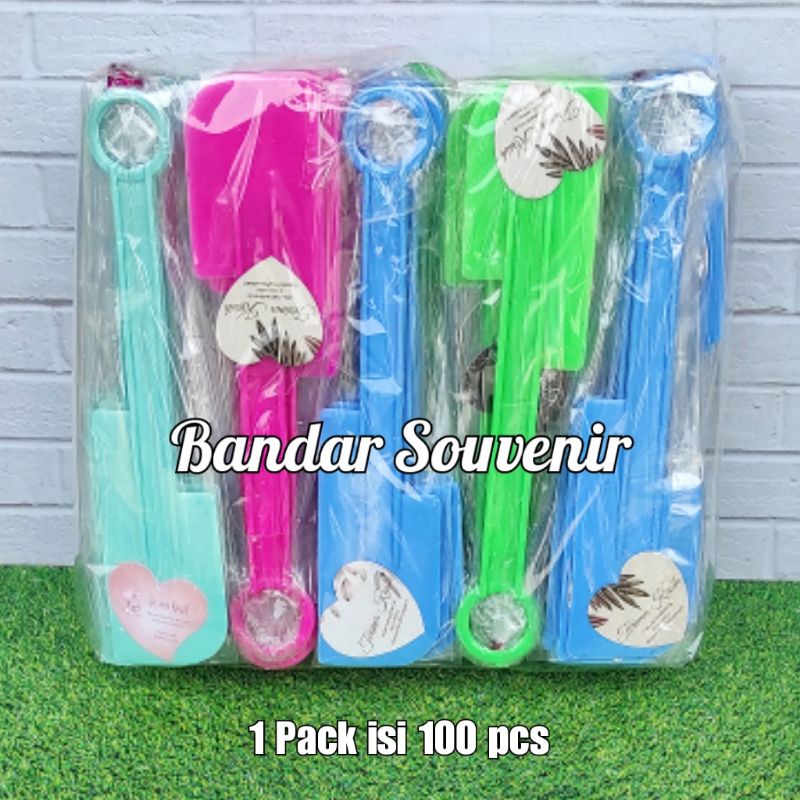 (isi 100) Souvenir Spatula Solet Sodet Cabe Sudah Dibungkus Plastik