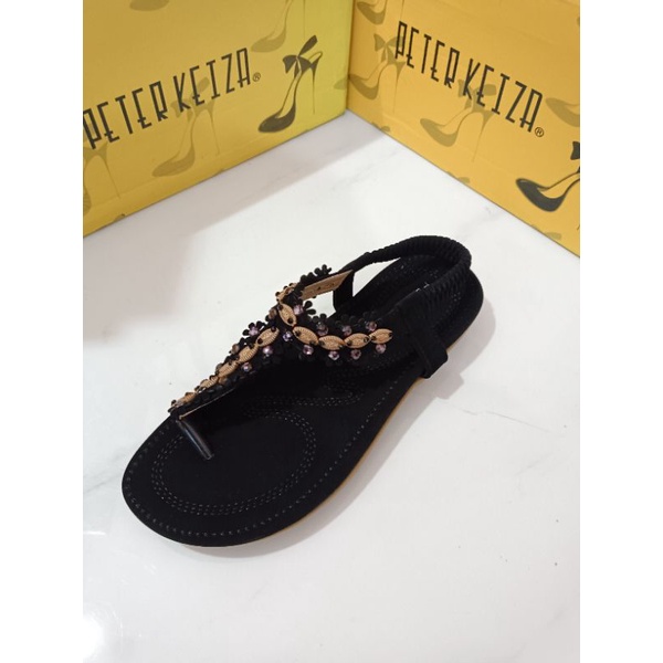 SZ36 Sandal Tali Jepit Motif Merk Peter Keizza QQD 03-1