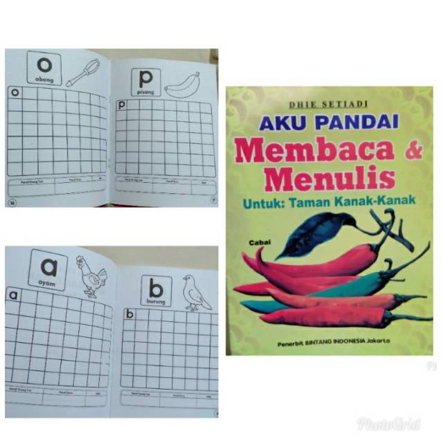 Buku TK - Menulis/Membaca/Melengkapi/Mewarnai