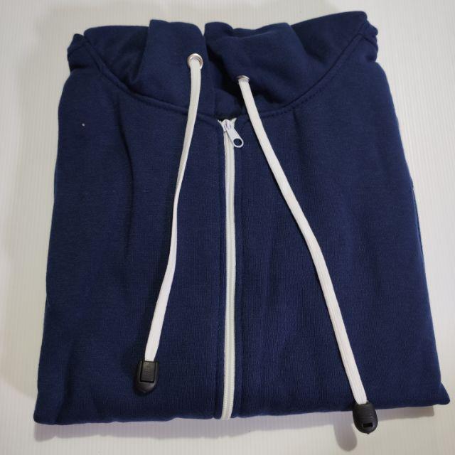 JAKET POLOS ROYAL HOODIE ZIPPER SIZE M-XXL FOTO KE 1 (PRIA & WANITA)-NAVY