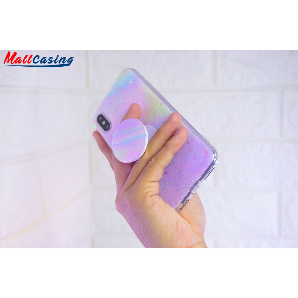 MallCasing - Realme 2 Pro | Realme XT Rainbow Bonus Popsocket Soft Case