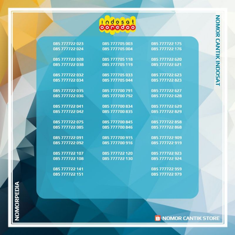 COUPLE INDOSAT IM3 MURAH 7777 NOMOR CANTIK | Kartu Perdana Nomer Nocan Bukan 10 Digit Kwarted Panca