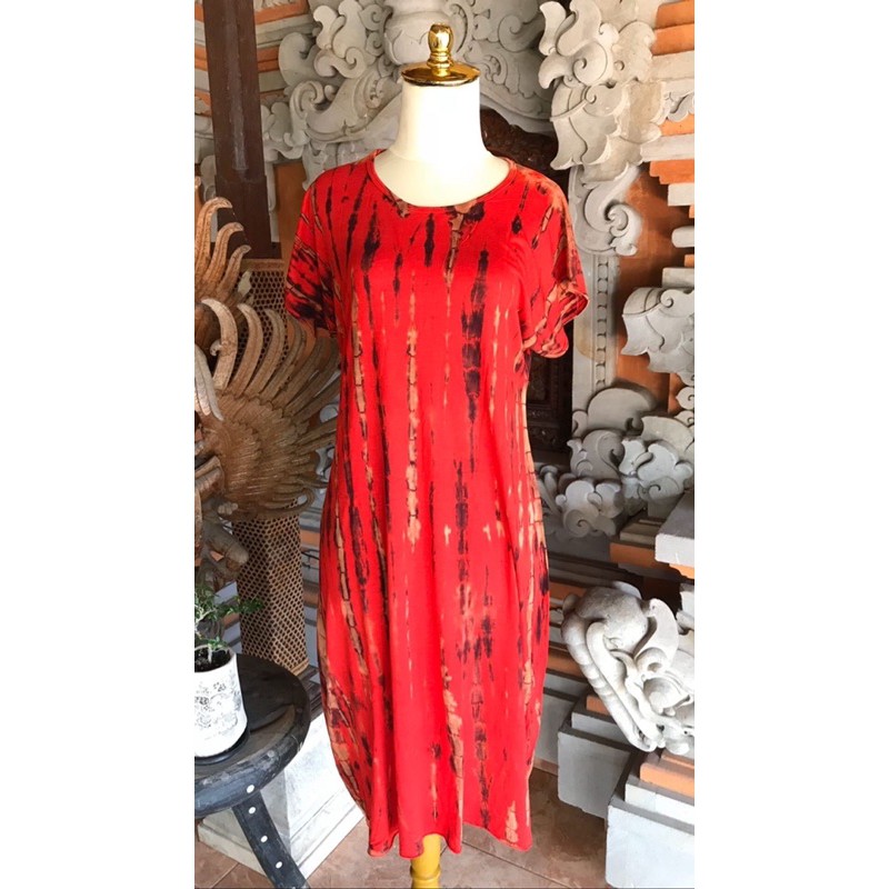 daster tie dye / daster xxl/ tie dye dress/ tie dye bali