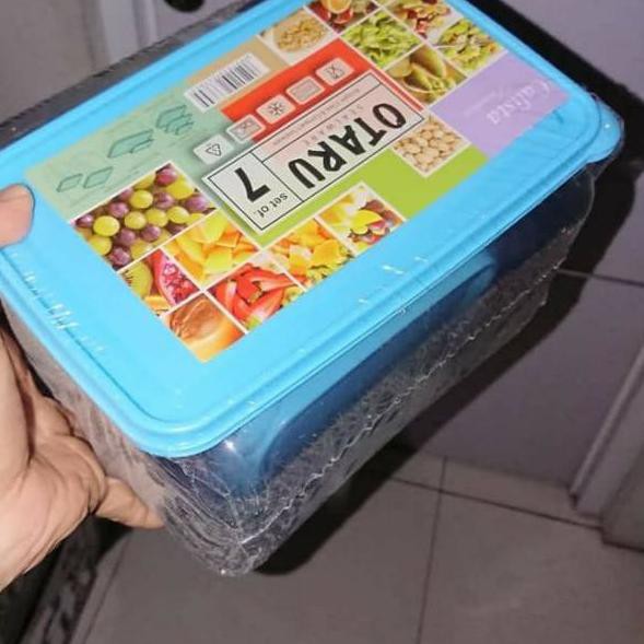 ♥ Kotak makanan plastik/ wadah plastik/ kotak makan simpan di kulkas 14 set berat 1150 ♗