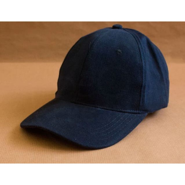 Topi Baseball Polos / Topi Distro Murah / Topi Pria Wanita - Biru Dongker