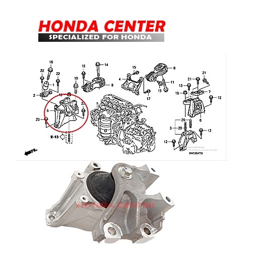 engine mounting gantungan mesin pangkuan mesin kaki mesin kanan  crv re gen3 2007 2008 2009 2010 2011 2012 2000cc 50820-SWC