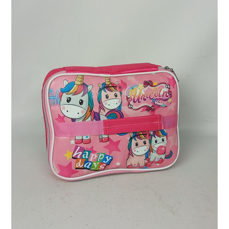 TAS BEKAL ANAK  KARAKTER TEMPAT BEKAL ANAK CEWEK COWOK LUNCH BOX INSULATED ALUMINIUM FOIL PENGHANGAT MAKANAN